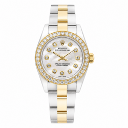 Rolex Oyster Perpetual 24MM MOP Diamond Dial Watch